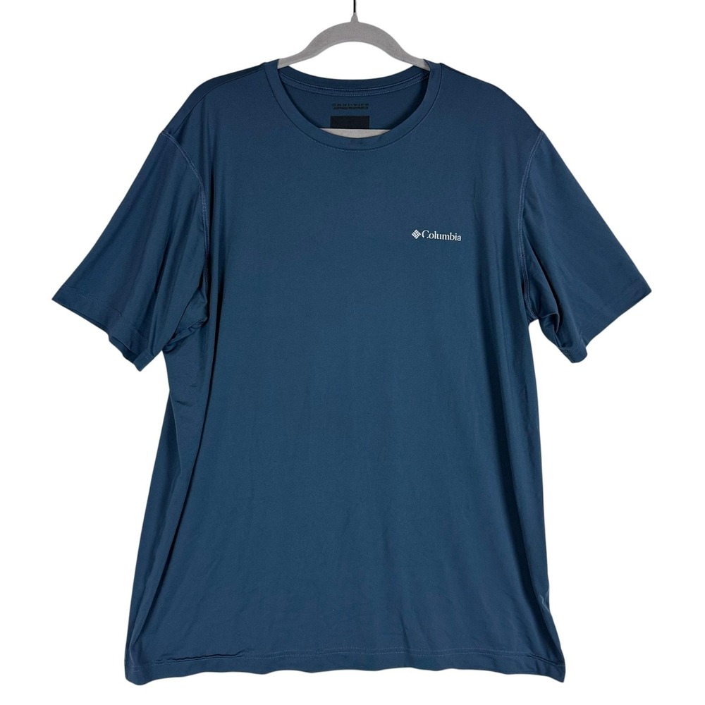 Columbia Omni-Wick Shirt Mens XL Blue Short Sleeve Athletic Performance Tee